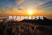 双子座骨相美女多吗