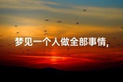 梦见一个人做全部事情,梦到一个人干活