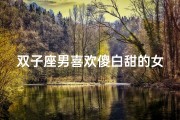 双子座男喜欢傻白甜的女生吗(双子座男：傻白甜女生是他的菜吗？)