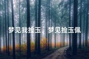 梦见我捡玉、梦见捡玉佩是什么预兆