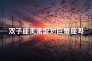 双子座闺蜜配对巨蟹座吗、双子最佳闺蜜配对