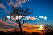 带仙缘梦见想化妆,带仙缘梦见想化妆什么意思