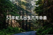 53年蛇儿出生几月命最好？揭秘运势