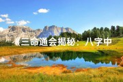 《三命通会揭秘：八字中隐藏的小秘密》