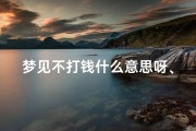 梦见不打钱什么意思呀、梦见不打钱什么意思呀女生