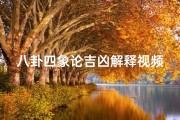 八卦四象论吉凶解释视频,何为四象八卦