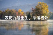 农历九号出生，命运格外美好