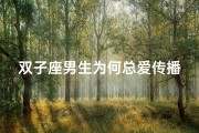 双子座男生为何总爱传播负能量？