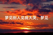 梦见别人见我大哭、梦见别人看见我哭是什么意思