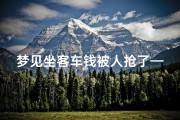 梦见坐客车钱被人抢了—梦见坐车被人