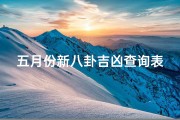 五月份新八卦吉凶查询表,五月份新八卦吉凶速查表，揭秘运势风云