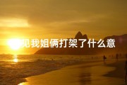 梦见我姐俩打架了什么意思;梦见姐姐两口子吵架