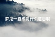 梦见一直练剑什么意思啊;梦到练剑是什么意思