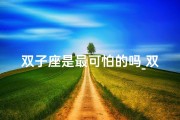 双子座是最可怕的吗_双子座：神秘莫测，最可怕的存在？