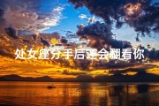 处女座分手后还会翻看你的朋友圈吗？