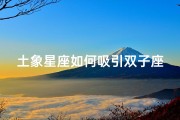 土象星座如何吸引双子座女生？