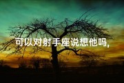 可以对射手座说想他吗,对射手座说狠话