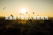 双鱼座不爱回人消息吗为什么呢(双鱼沉默之谜：为何不爱回消息？)