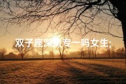双子座深情专一吗女生;双子座女生专一还是多情