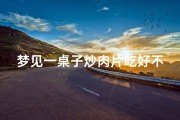 梦见一桌子炒肉片吃好不好,梦到一桌子肉