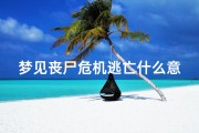 梦见丧尸危机逃亡什么意思;梦见丧尸大逃亡