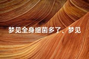 梦见全身细菌多了、梦见全身细菌多了什么预兆