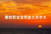 曹姓男宝宝带金土名字大全—曹姓金土宝宝，吉祥如意好名推荐