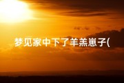 梦见家中下了羊羔崽子(梦见自家羊下小羊羔)
