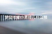 梦见可爱小男娃儿什么预兆、梦到可爱的小男婴有什么预兆