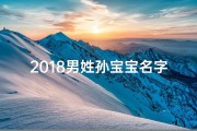 2018男姓孙宝宝名字,孙宝宝2018：寓意吉祥的男宝宝名字精选