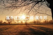 属牛注定有二婚-属牛可否与二婚龙牵手？