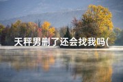 天秤男删了还会找我吗(天秤男删微信后竟又加回来？真相揭秘)