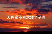 天秤座不喜欢矮个子吗