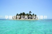 孕晚期梦见两个孕妇是什么预兆,孕妇梦见两个孕妇是什么意思
