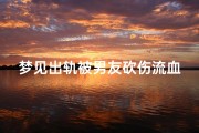 梦见出轨被男友砍伤流血—梦见自己出轨被老公砍