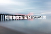 周姓兔女宝宝名字大全两个字
