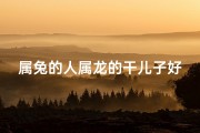 属兔的人属龙的干儿子好吗(属兔干儿子属龙，缘分奇妙一家亲)