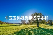 牛宝宝孙姓男孩名字木和火-姓孙带木字的女孩名字