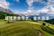 陈姓男孩带水、金水润泽陈家宝，陈金涵润未来星