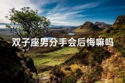 双子座男分手会后悔嘛吗—双子座男分手后会不会后悔？