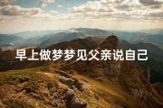 早上做梦梦见父亲说自己要走了,梦见父亲马上就要走了