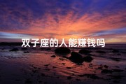 双子座的人能赚钱吗
