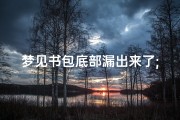 梦见书包底部漏出来了;梦见 书包