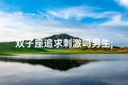 双子座追求刺激吗男生;双子座追求刺激吗男生女生