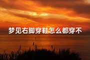 梦见右脚穿鞋怎么都穿不好-梦见右脚穿鞋怎么都穿不好怎么回事