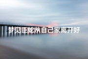 梦见巨蛇从自己家离开好吗、梦到非常巨大的蛇在自己家