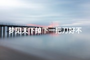 梦见天下掉下一把刀好不好_梦见天上往下掉刀子