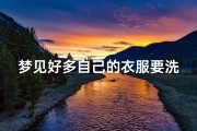 梦见好多自己的衣服要洗、梦到很多衣服要洗