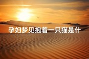 孕妇梦见抱着一只猫是什么预兆_孕妇梦到抱着猫咪是什么意思