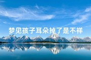 梦见孩子耳朵掉了是不祥之兆吗_梦见孩子耳朵受伤是什么意思